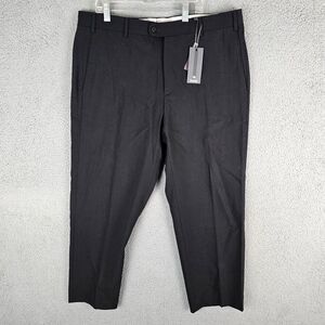 NWT Zanella Devon Flat Front Wool Trousers 36 Made In Italy ~ $325